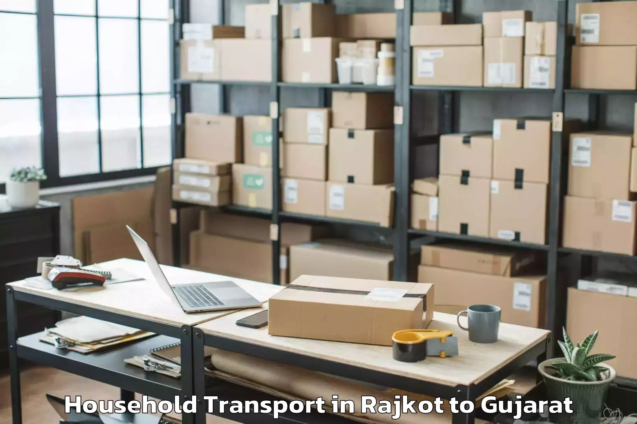 Book Rajkot to Khambha Household Transport Online